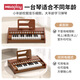 Meloplay Kinder Klavierspielzeug für Mädchen und Jungen 1-3 Jahre alte frühe Bildung Holz elektronisch Klavier können Puzzle Geburtstagsgeschenke Klassiker schwarz spielen [Plug-in/Battery Model + Music Score Aufkleber]