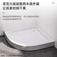 箭牌（ARROW）整体淋浴房带底座玻璃隔断干湿分离弧扇形简易卫生间一体带防滑底 亮银-900*1000 【不锈钢】带底座2694