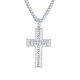 Yujingji Fat Donglai same style light luxury high quality cross pendant for men Pt950 items 24lK imported technology Moissanite 925 gold + chain