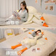 Fantis Big White Goose Doll Big Goose Pillow Plush Toy Leg Doll Duck Doll Birthday New Year Gift Big White Goose Fat Version Extra Large Full Down Cotton 1.3M High Quality, Zippered and Washable