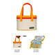 Verre en verre trempé à la chaleur importée Boîte de gardien de glaçage à la boîte à feu au micro-ondes Sac de banlieue de banlieue 2 pièces de 400 ml rectangulaire + sac à beigne rectangulaire 695 ml + beige