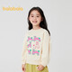 Balabala children's sweatshirt girls 2024 spring and autumn cartoon rabbit sweet round neck pullover top cute 208324121001