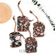 Duleke Auszug aus Key Bag Fabric Damen Key Storage Bag Internet Celebrity Kartenbeutel Zwei-in-eins-kleine einfache Key Cover Mini Lucky Cat (Hefeng)