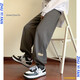 Pugesi (Pugesi) Fat Man's große Freizeithose für Männer im Sommer dünner loser Kordelstring mit großer Big-Binding-Sporthosen A001-K1049 Black 4xl 195-210jin [Jin gleich 0,5 kg]