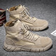Changxiang Huili Martin Boots Herrenstiefel Sommer High Top Canvas Schuhe Herrenschutz -Schutz Herrenschuhe Arbeitskleidung Britisch -Stil Retro Desert Short Brown 41