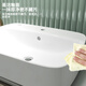 American standard bathroom ceramic basin single-hole table wash basin bathroom wall-mounted sink square semi-hanging basin F550