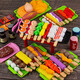 Benyan [27-piece set] Children's house play toys simulated barbecue BBQ toy hot pot grilled meat skewers set Barbecue skewers [27] set [with oven]