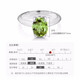GEM STONE KING 1.8 carat green peridot ring, single inlaid with 925 silver colored gemstones for women, a Valentine's Day gift for your girlfriend, US No. 8