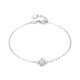 Mengjinyuan platinum bracelet PT950 four-leaf clover platinum bracelet PT950 women's AB chain gift for girlfriend 19cm - weight about 1.96g