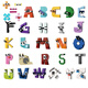 Letter Strange Letter Legend Building Blocks Toys Pinyin 26 letters Small Particle Number Square Children's Building Blocks Complete Set of 26 letters Total Combination-931pcs