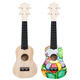 
Test 68 assembled ukulele DIY small guitar handmade homemade material package painted hand-drawn drawing doodle wood 23 inches round-set three 21 inches