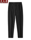 Fett große Casualhosen für Männer für Männer Eis Seide Schnelltrockne Sport lose gerade Hosen für fett atmungsaktiv plus Fett plus dünne Herrenhosen 6621 Stil/Schwarz 5xl Empfohlenes Gewicht 195-210