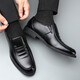 Portures leather shoes men's British slip-on business casual shoes lightweight soft sole Loaf formal shoes men 9526 black 39