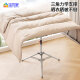 
Baoyouni clothes rack floor-standing clothes rack folding rotary towel rack with windproof ring carbon steel clothes drying rack baby diapers rack silver gray 9227-7GY new model
