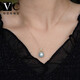 V&C 18K Diamond Australian White Pearl Pendant South Sea Seawater White Pearl Necklace Perfect Round Flawless Cold Light 18K White + Diamond (Excluding Chain) 12-12.9MM