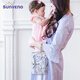 三美婴（SUNVENO）婴儿便携尿布包隔尿垫换尿布收纳包外出尿布袋尿不湿收纳袋 淡雅蓝