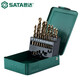 SATA 52819 High Hardness Wear-Resistant Stainless Steel Drill Bits 19 Pieces Straight Shank Cobalt Twist Drill Set 1mm-10mm