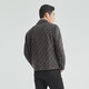Lilang down woolen coat men's short winter men's woolen jacket gray and black 175/92A