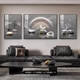 Sofa background wall decoration painting living room hanging painting elk triple painting mural atmospheric wall painting oil canvas ps K11972 30*40 left and right 60*40