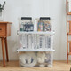 SPACEXPERT Clothing Storage Box Plastic Organizing Box 20L Transparent 1 Pack With Handle