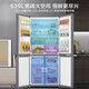 Haier refrigerator produces Commander 560 four-door cross-door double-opening 539 liters large capacity air-cooled frost-free new level energy efficiency inverter Leader refrigerator Home appliance subsidy Hai Jing Gray 539 liters large capacity storage + dry and wet storage + black gold purification