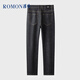 Romon (Romon) Business Casual Straight Jeans Herren Anti-Falten-Mikro-Flash-Stürmer-Männer große Hosen 9911 Black 31
