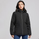 Yalu plus velvet jacket for women, Korean version, small short windproof and thermal windbreaker ins casual single-layer mountaineering jacket 9930S Obsidian black-women [solid color] XL
