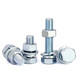 Jinchao grade 4.8 galvanized external hexagonal screw nut set combination bolt screw rod M6M8M10M12M16-M30mm M20*100 (1 set)