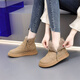 Belle warm snow boots for women 2025 new winter plus velvet thickened non-slip waterproof snow cotton women winter cotton shoes short boots khaki 35