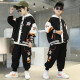 Mipaika cute children's clothing boys' suits spring and autumn 2022 new children's suits for big children Korean baseball uniforms jacket pants boys casual fashionable luck two-piece set 3-15 years old orange size 150 recommended height about 1.4 meters