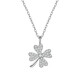 MANHE S925 silver four-leaf clover necklace for women 2025 new pendant jewelry birthday gift for girls, friends and wives