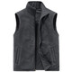 Walking Dragon Men's Velvet Vest Casual Reversible Vest Fishing Photography Vest 1806 Khaki Velvet L (125Jin Jin is equal to 0.5kg -140Jin Jin is equal to 0.5kg)