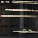 Mingdeng Shijia Italian Flos Restaurant Chandelier 2024 New Modern Simple Crystal Crystal Long Thé Chandelier Luxury Version L1656MM [Touch Version Wuji Dimming]