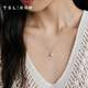 Xie Ruilin (TSL) 18K gold diamond pendant Akoya pearl series geometric line pendant without chain 64107 5 diamonds in total, about 2 minutes