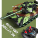 Lintai (linted) remote control tank can launch simulation against Tiger armored vehicle crawler model children's boy toy gift [99A blue] 9-pass can launch water bullet + smoke 1 set of batteries