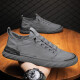 
Fashion men's shoes Korean casual shoes old Beijing canvas shoes fisherman shoes lazy people stomp flat shoes W838 gray 41