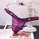 Adult beauty private delivery men's thong sexy transparent solid color see-through seamless removable buckle lure purple one size