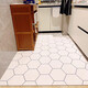 Kitchen floor mat is waterproof and oil-proof, large area can be cut and wiped for home use, PVC non-slip full-cover balcony entrance hall 200*300 cm beige sunflower