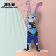超大尼克狐朱迪兔摆件兼容高难度男孩玩具女生日礼物拼装积木 LS9923警察兔子高约90公分