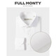 
FULL MONTY shirt men's business casual white long sleeve DP iron-free Windsor collar shirt formal shirt Windsor collar-white 2694 43