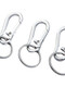 Key chain men's stainless steel car ring high-end women's cute ring high-end nail scissors ear pick key chain ring 1 set of key chains