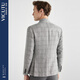 
VICUTU men's commuter line suit business formal suit jacket VBS22110433 gray check 175/96B