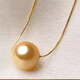 Fat Donglai's same style freshwater pearl pendant comes and goes, natural seawater powder, passerby, gold, 9-10mm x 45cm