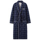 Yamulan Winter Baumwollbademäße Bademantel Bademantel Bademantel warme Pyjamas reine Baumwollklemme lange große Größe des Baumwollstils 1047-100% reines Baumwoll in und außerhalb 175 (XL)