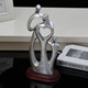 
Mu Dianxing family of three ornaments 10th anniversary wedding anniversary gift wife newlywed engagement 520 Valentine's Day 15935 silver + lettering provided + boy (