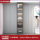 Sideboard integrated with wall modern simple living room household storage display cabinet light luxury kitchen dining room tea wine cabinet milk color sideboard/model 15280*40*220