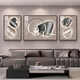 
Aohan Light Luxury Living Room Decoration Painting Abstract Triptych Modern Simple Sofa Background Wall Hanging Painting Wall Atmospheric Wall Wall Painting JD14082 Left and right 40*60 80*60 Crystal porcelain aluminum alloy black frame