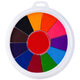Reverse-Fingermalerei Pigmentfarbe Kindergarten Kinderkinder Tinte Multi-Color-Handabdruck-Druckplatte Großer Babyfinger Drucker großer Druckplattform Rubbing Tool 1 Disc 24 Farben