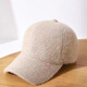 Nozhi niedliche pelzige Herbst- und Winter Baseballhut Frauen Baseballkappe Einfache Feste Farbe Baseball Sonnenhut Frauen NC728 Feste Farbe Schwarz One Size Verstellbar