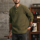 Hou Teng American Henry Collar Sweater Men's Autumn and Winter 2025 New Trendy Brand Casual Sweater Men's Wool Clothing Men's Wear Tuhao Green 2XL (160-180Jin Jin is equal to 0.5 kg)